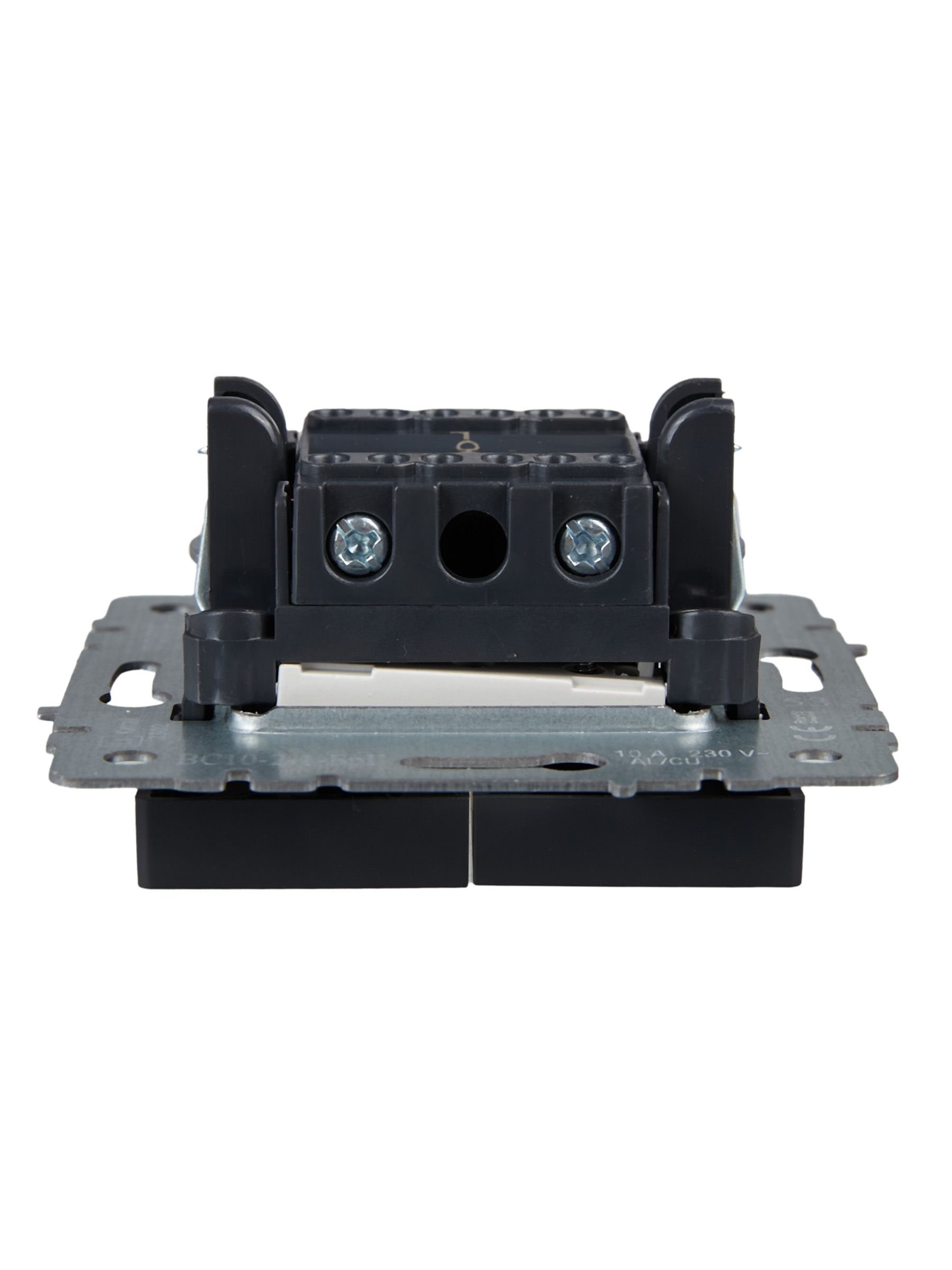 BRITE Выключатель 2-клавишный с индикацией 10А ВС10-2-1-БрГ графит ИЭК