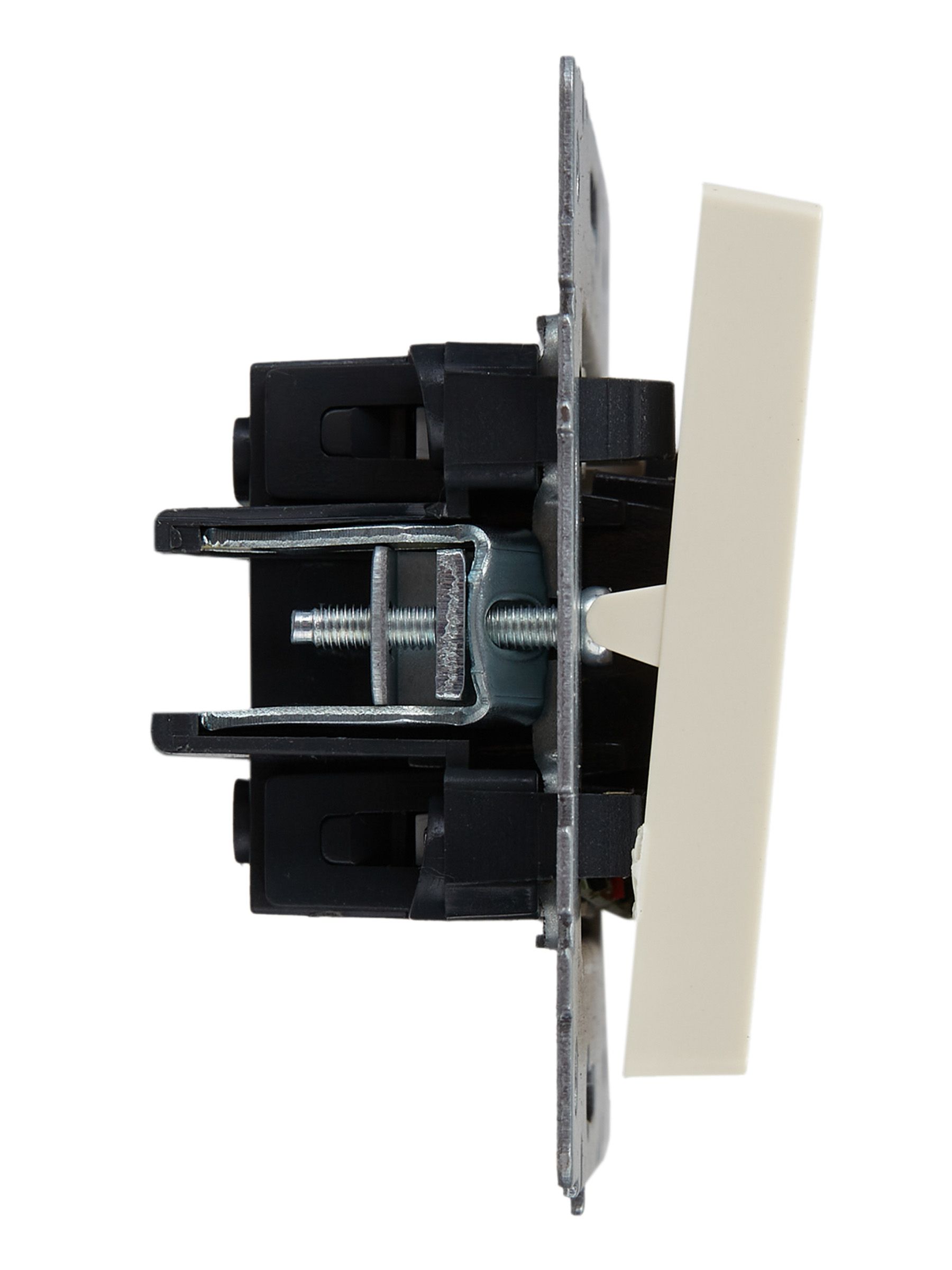 BRITE Выключатель 2-клавишный с индикацией 10А ВС10-2-1-БрКр бежевый ИЭК