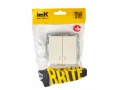 BRITE Выключатель 2-клавишный с индикацией 10А ВС10-2-1-БрКр бежевый ИЭК
