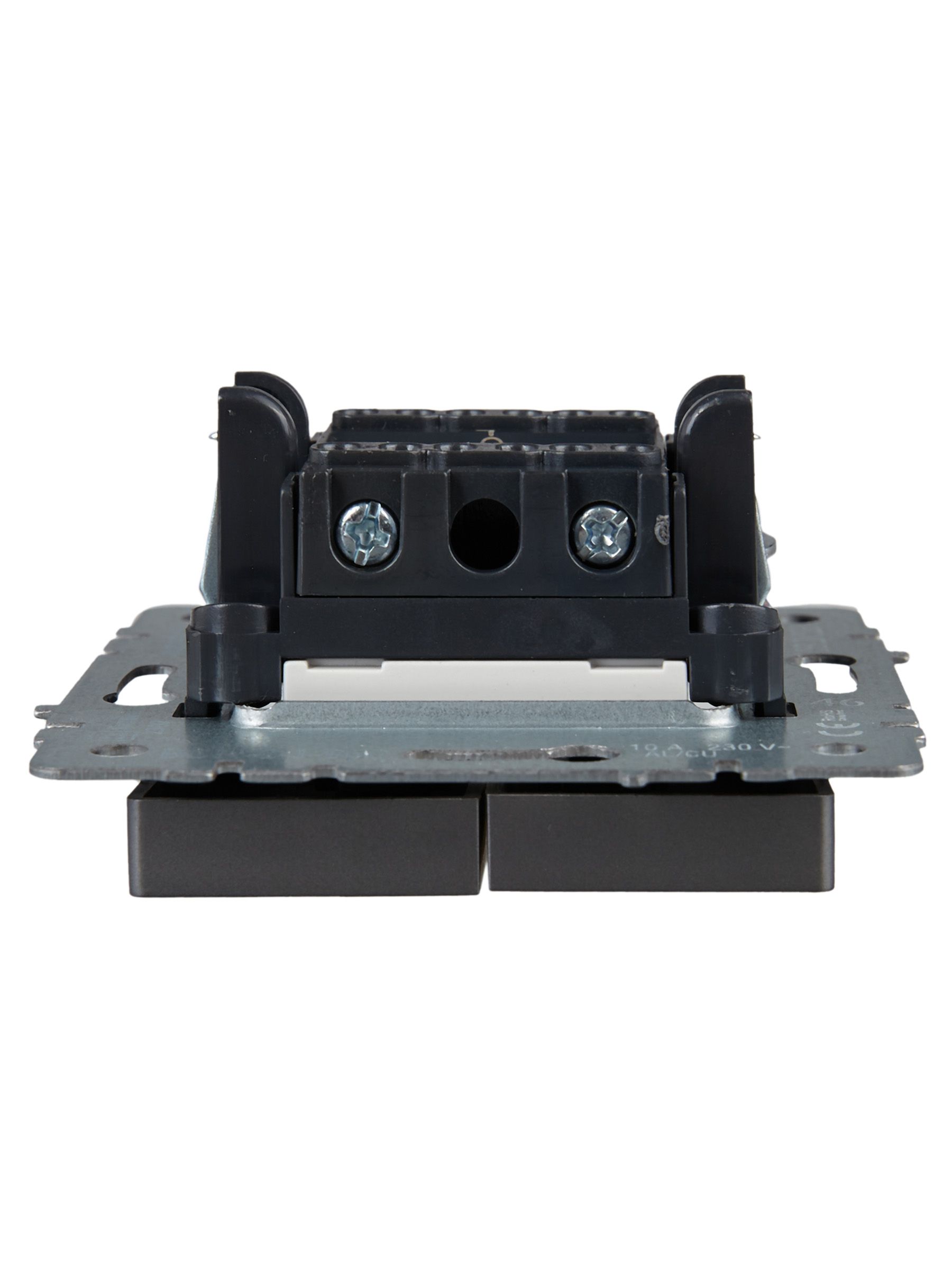 BRITE Выключатель 2-клавишный с индикацией 10А ВС10-2-1-БрС сталь ИЭК