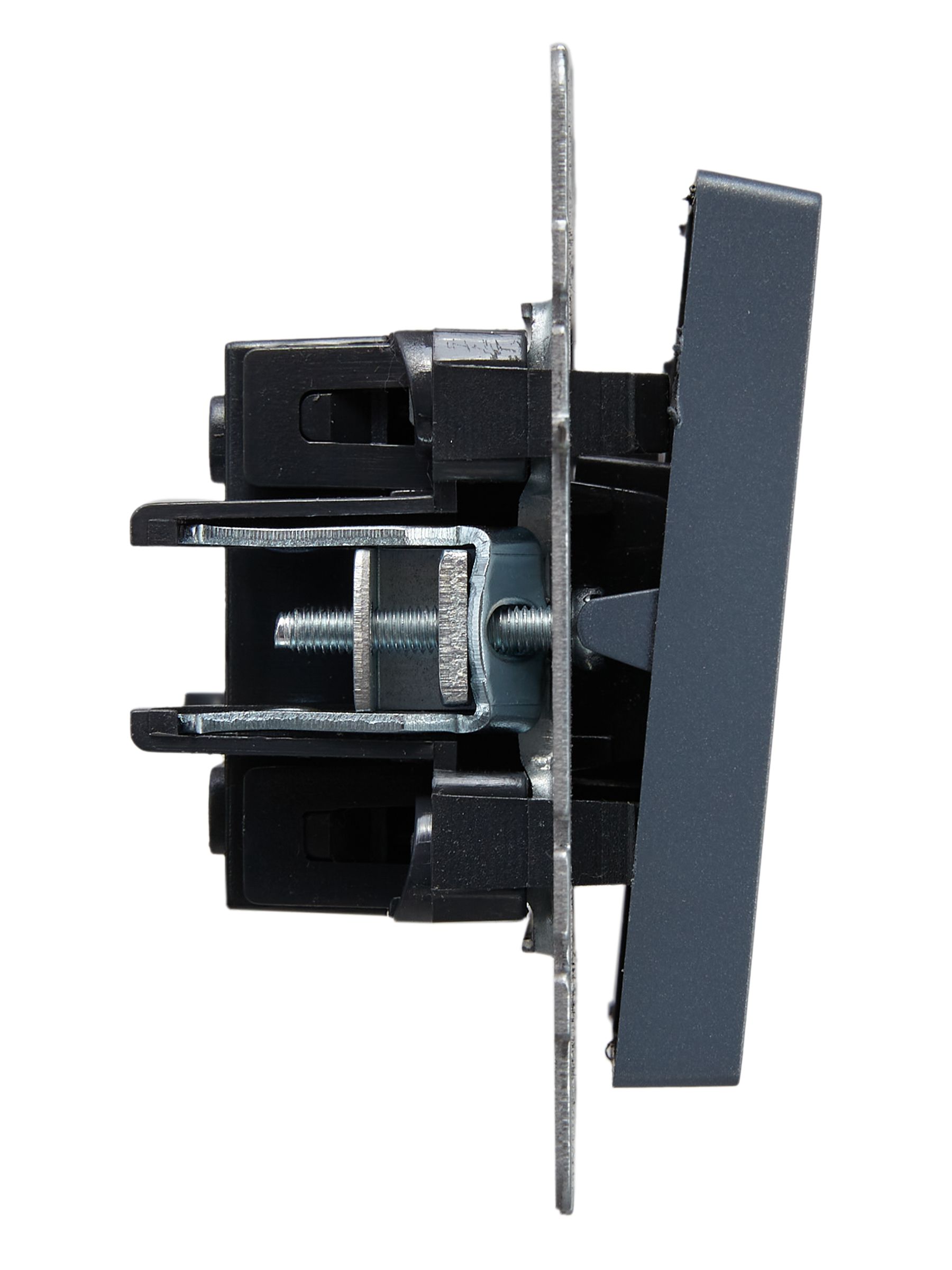 Выключатель 2-клавишный проходной 10А ВС10-2-6-БрМ маренго BRITE ИЭК