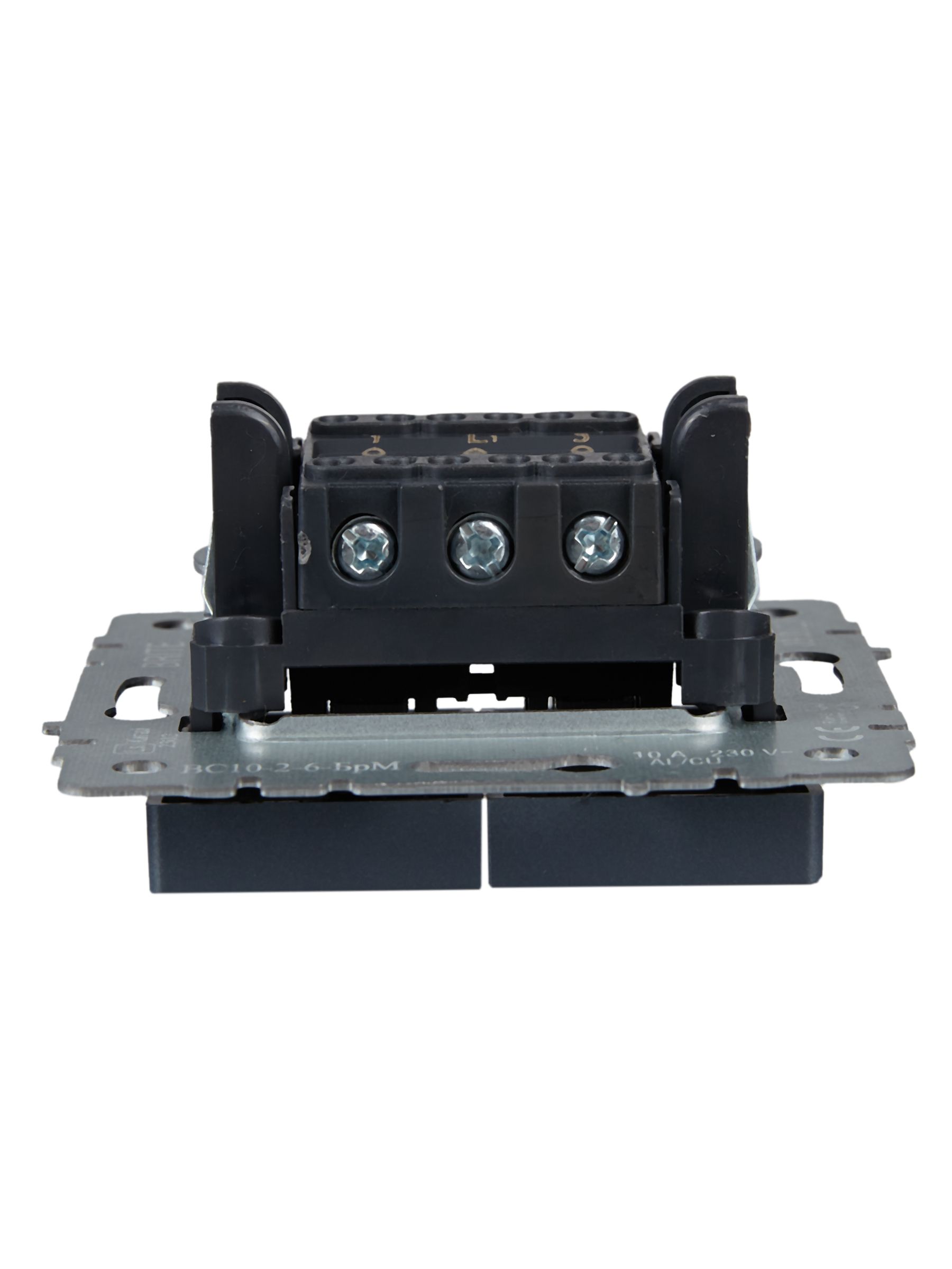 Выключатель 2-клавишный проходной 10А ВС10-2-6-БрМ маренго BRITE ИЭК