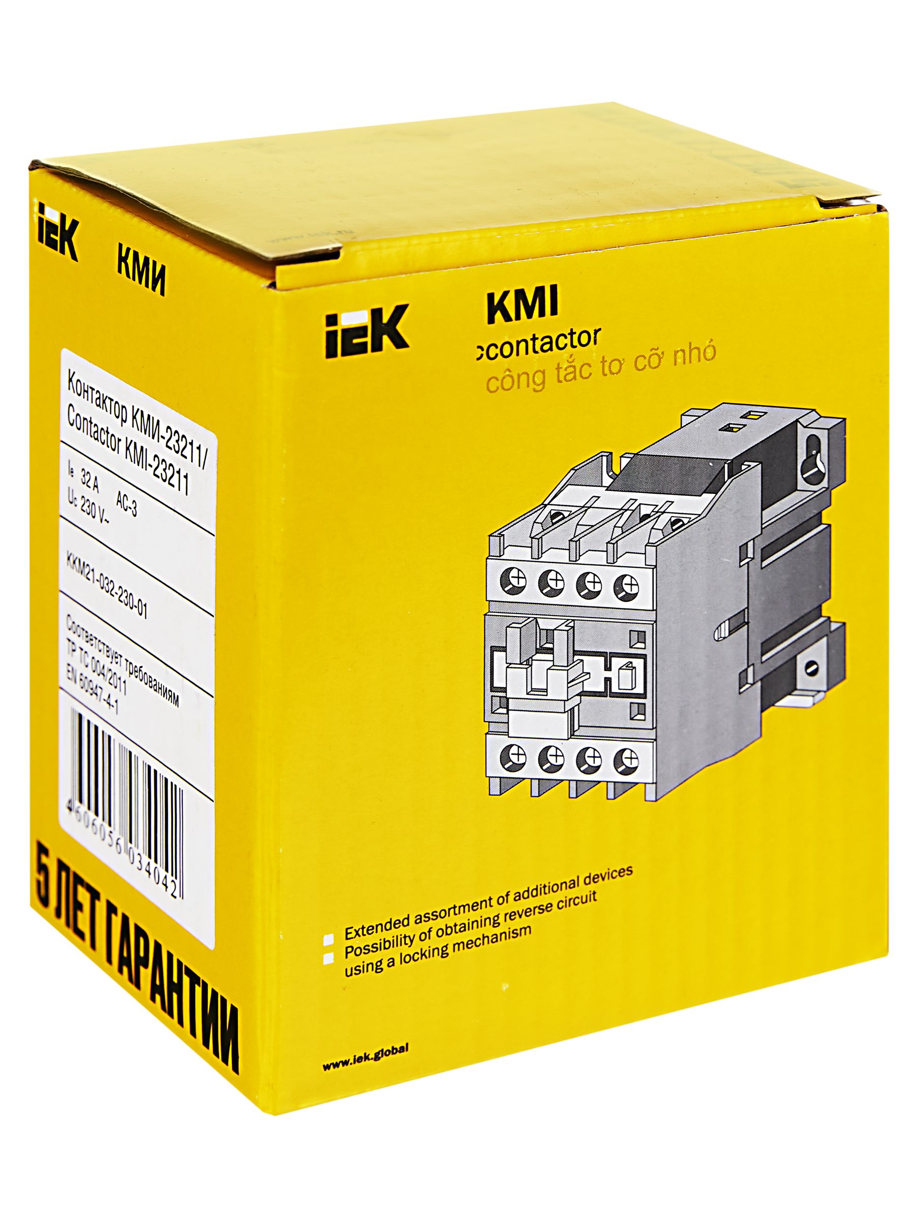 Контактор КМИ-23211 32А 230В/АС3 1НЗ ИЭК