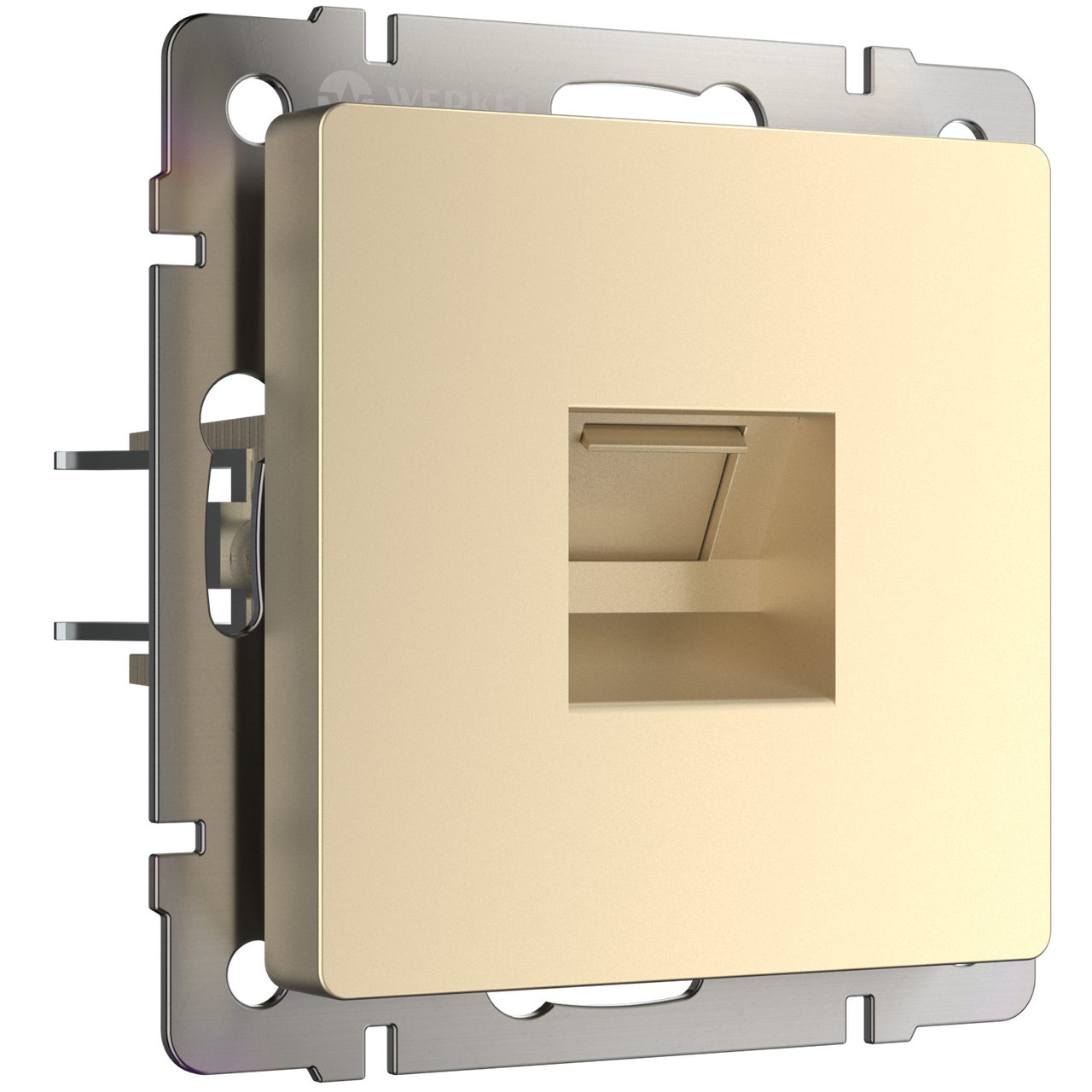 Розетка телефонная RJ-11 /WL11-RJ-11 (шампань)
