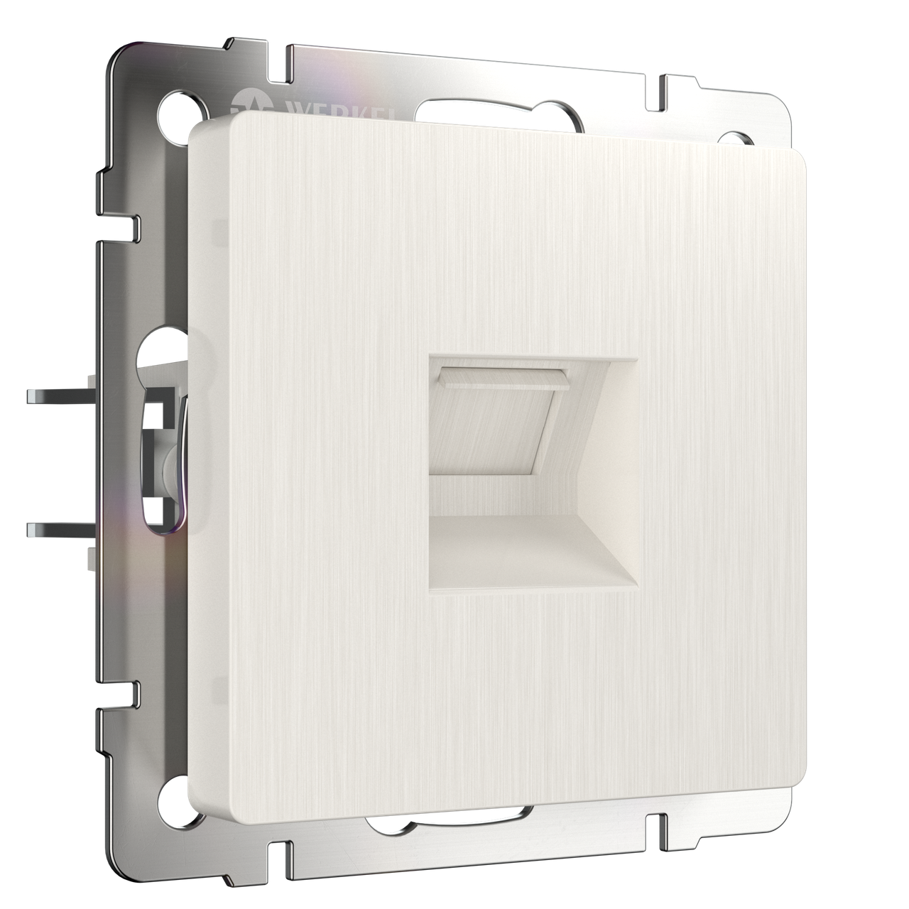Розетка телефонная RJ-11 /WL13-RJ-11 (перламутровый рифленый)