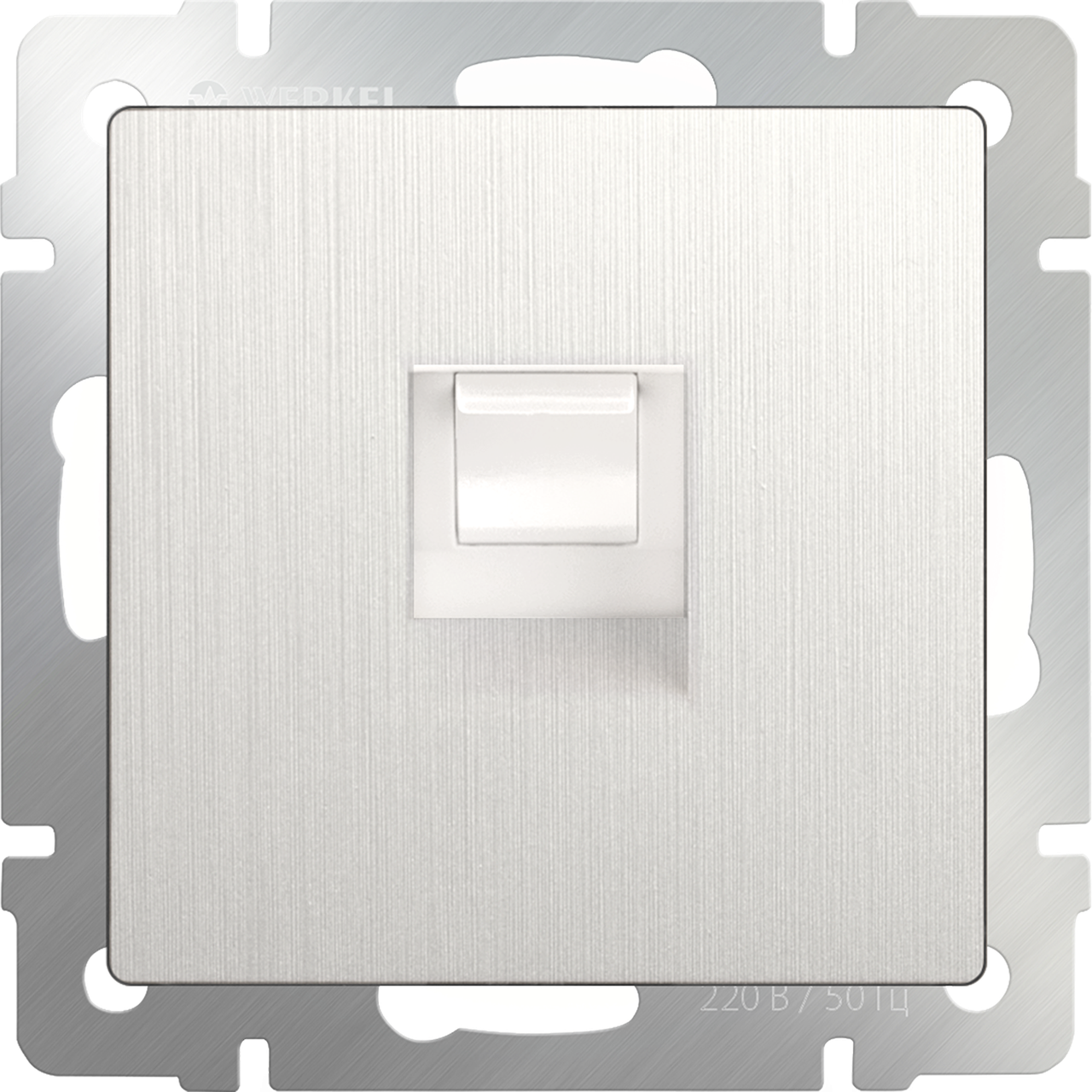 Розетка телефонная RJ-11 /WL13-RJ-11 (перламутровый рифленый)