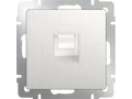 Розетка телефонная RJ-11 /WL13-RJ-11 (перламутровый рифленый)