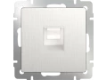 Розетка телефонная RJ-11 /WL13-RJ-11 (перламутровый рифленый)