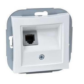 Розетка телефонная RJ11 белая WDE000181 Wessen