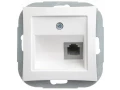 Розетка телефонная RJ11 белая WDE000181 Wessen