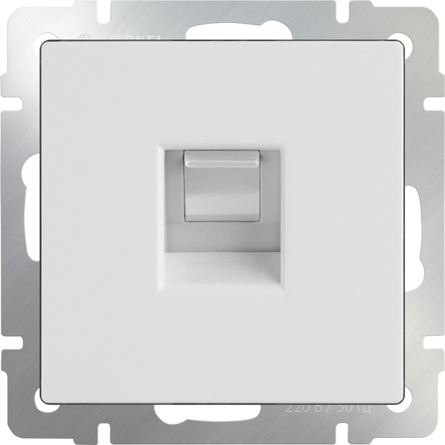 Розетка телефонная RJ-11 /WL01-RJ-11 (белая)