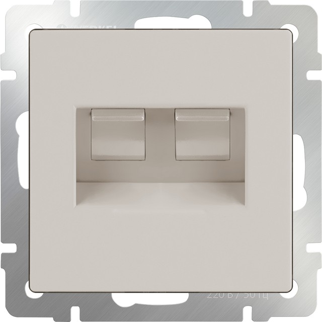 Розетка телефонная RJ-11 /WL03-RJ-11 (слоновая кость)