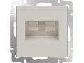 Розетка телефонная RJ-11 /WL03-RJ-11 (слоновая кость)