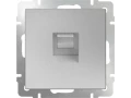 Розетка телефонная RJ-11 /WL06-RJ-11 (серебрянный)