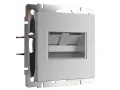 Розетка телефонная RJ-11 и Ethernet RJ-45 /WL06-RJ-11+RJ45 (серебряный)