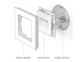 Розетка телефонная RJ-11 и Ethernet RJ-45 /WL06-RJ-11+RJ45 (серебряный)