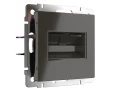 Розетка телефонная RJ-11 и Ethernet RJ-45 /WL07-RJ11+RJ45 (серо-коричневый)
