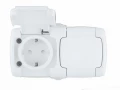 РОНДО IP44 О/У РОЗЕТКА двойная с заземлением со шторк., 16А, 250В, БЕЛЫЙ. Россия