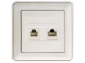 W59 РОЗЕТКА двойная RJ11+RJ45, 160В, 1А, кат.5E, в сборе, БЕЛЫЙ