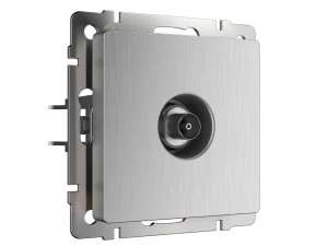 Розетка ТВ оконечная /W1183009 (серебряный рифленый)