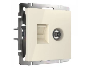 Розетка ТВ+Ethernet RJ-45 6 cat /W1181303 (слоновая кость)