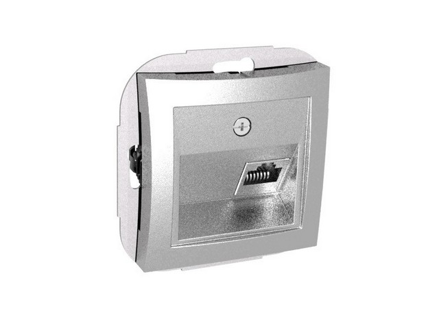 Розетка телефонная RJ11 серебро WDE000381 Wessen