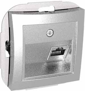Розетка телефонная RJ11 серебро WDE000381 Wessen