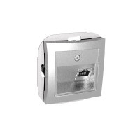 Розетка телефонная RJ11 серебро WDE000381 Wessen