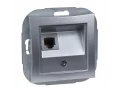 Розетка телефонная RJ11 серебро WDE000381 Wessen
