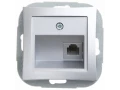Розетка телефонная RJ11 серебро WDE000381 Wessen