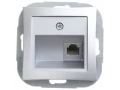 Розетка телефонная RJ11 серебро WDE000381 Wessen