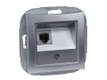 Розетка телефонная RJ11 серебро WDE000381 Wessen