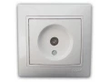 Розетка ТВ оконечная белая Мира 701-0202-130