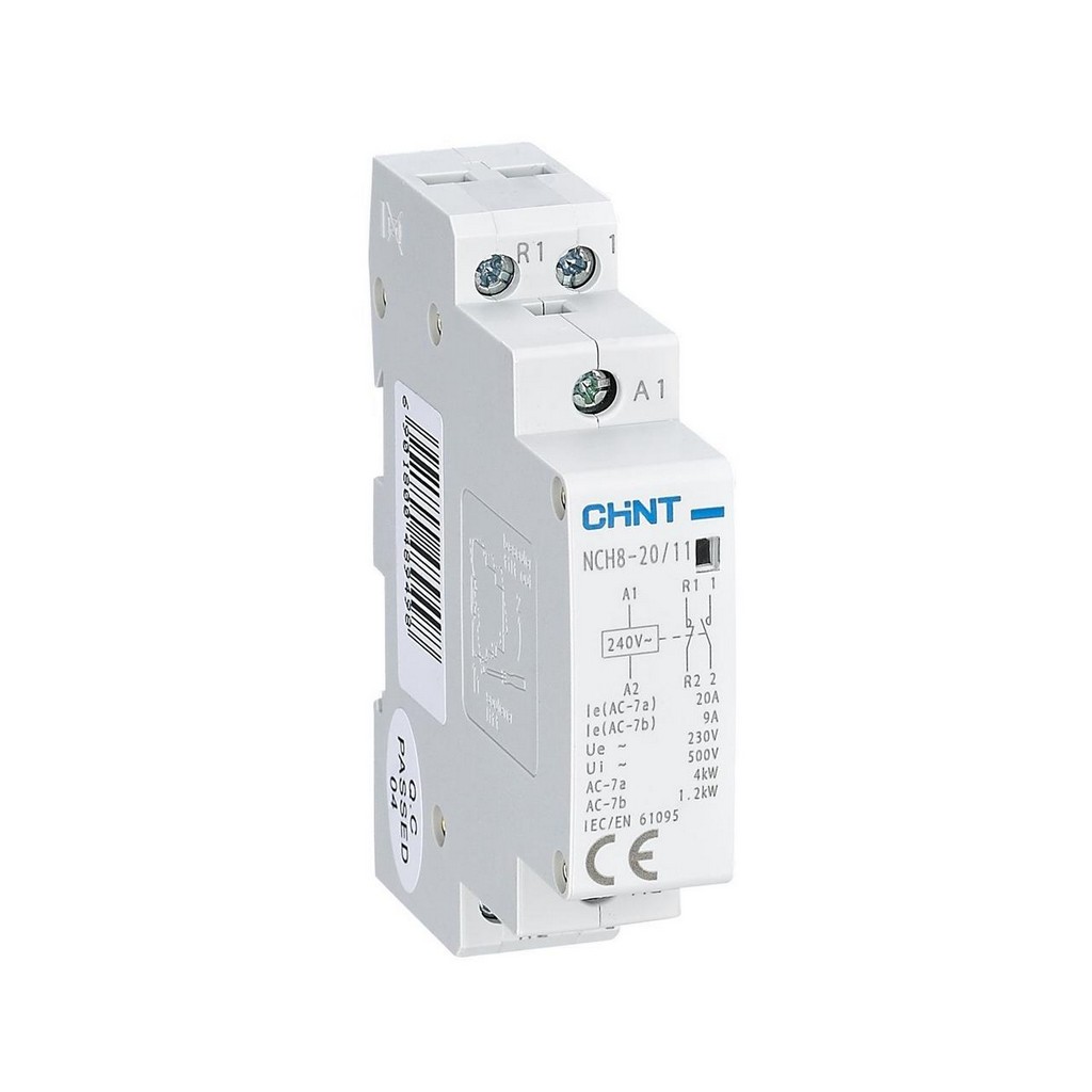 Контактор модульный NCH8-20/11 AC230V 20A, 1NO+1NC (Chint) 256052