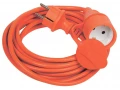 Шнур УШ-01РВ оранжевый с круглой вилкой и розеткой 2Р+РЕ 3*1,0/20 метров ИЭК