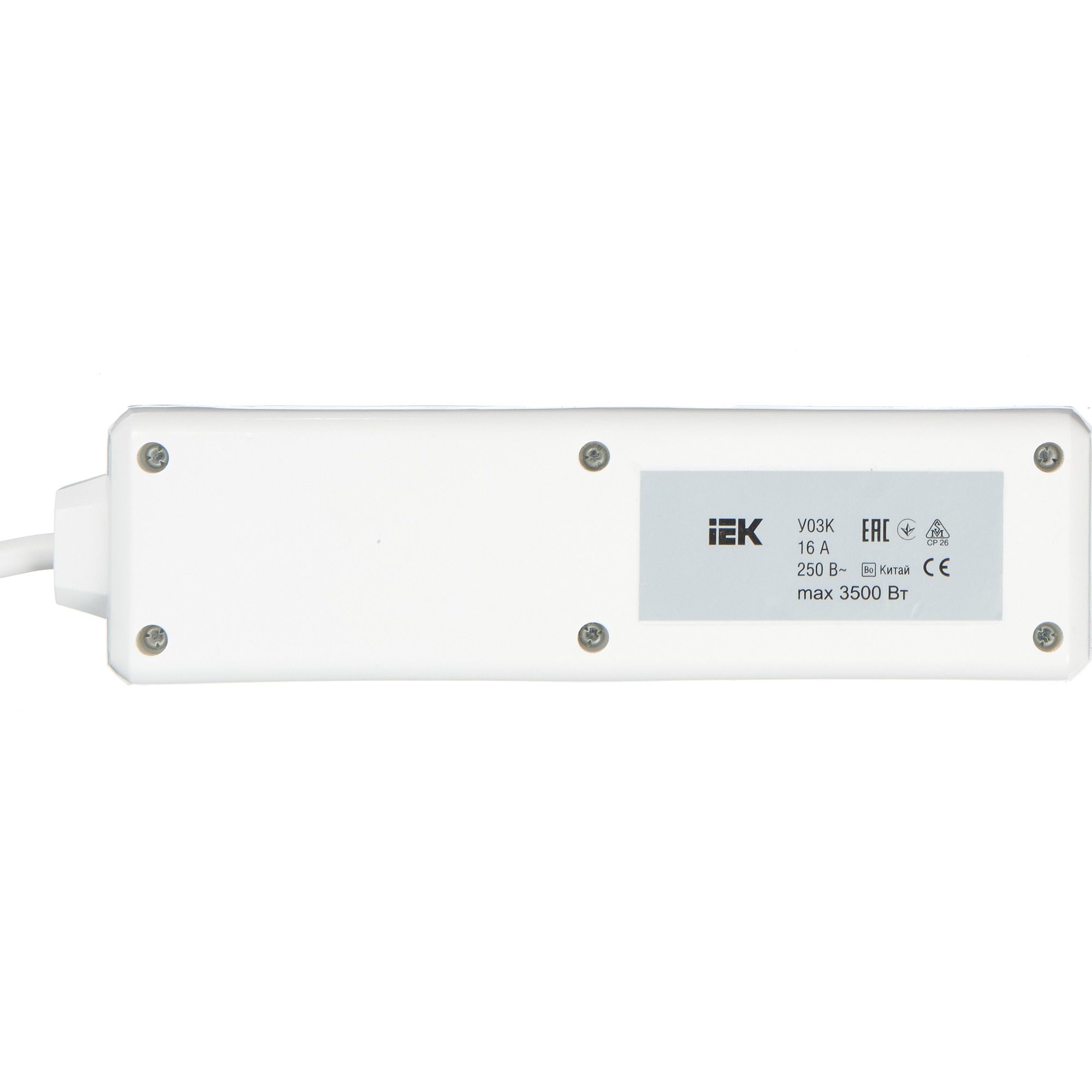 Удлинитель У03К-выкл. 3 места 2Р+PЕ/5метров 3х1мм2 16А/250 IEK