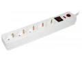 Сетевой фильтр СФ-05К-выкл. 5мест 2Р+РЕ 3м 3*1мм2 ИЭК