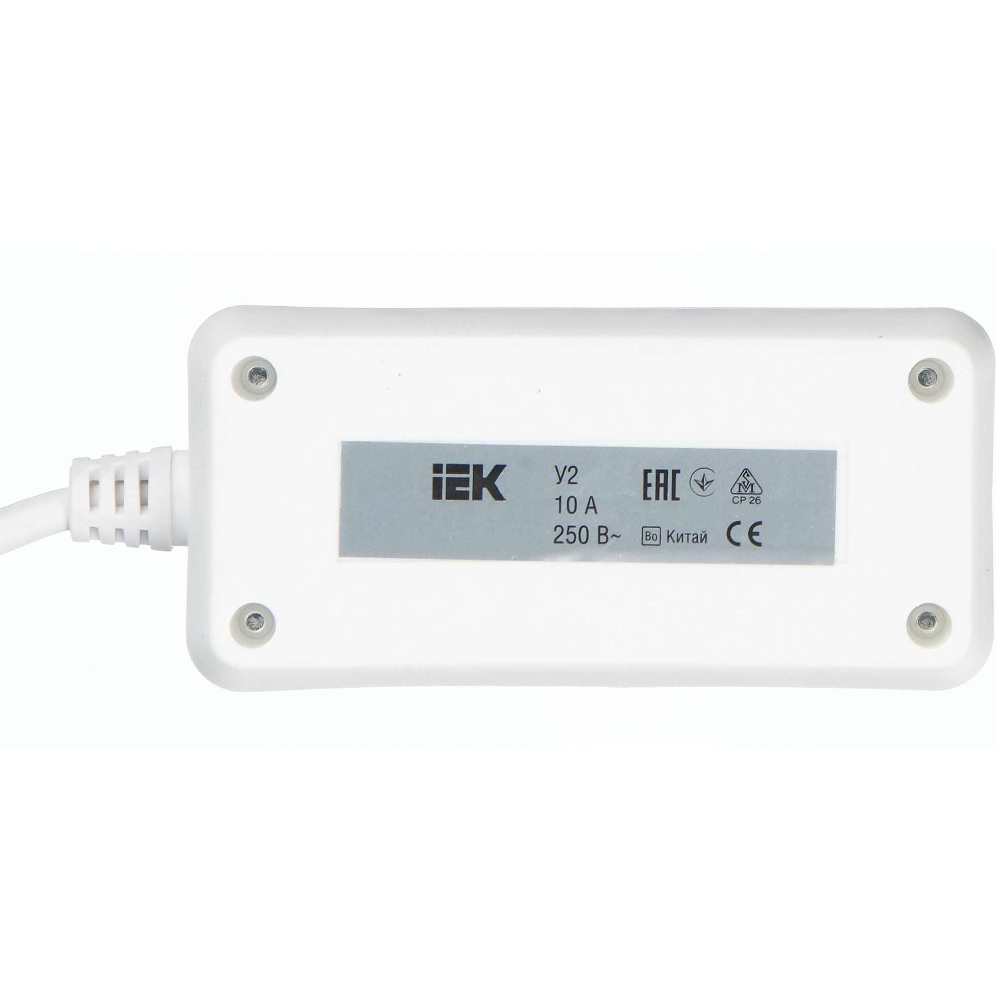 Удлинитель У2 2 места 2Р/1,5 метра 2*0,75мм2 10А/250В  ИЭК