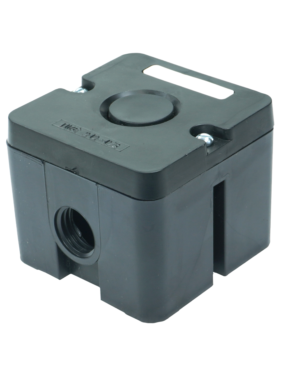 Пост управления ПКЕ 212-1 У3, 10А, 660В, 1 элемент, чёрный цилиндр, накладной, IP40 (ЭТ)