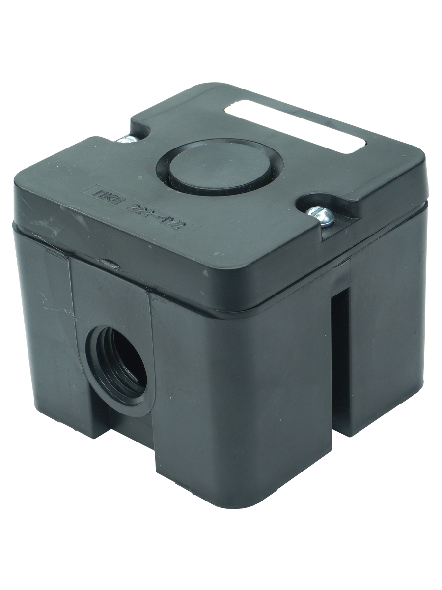 Пост управления ПКЕ 222-1 У2, 10А, 660В, 1 элемент, чёрный цилиндр, накладной, IP54 (ЭТ)