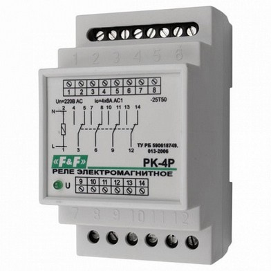 Реле электромагнитное РК-4Р 220