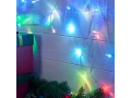 Гирлянда Айсикл (бахрома) светодиодный, 1,8 х 0,5 м, прозрачный провод, 230 В, диоды RGB