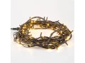 Гирлянда Твинкл Лайт 10 м, 100 LED ТЕПЛЫЙ БЕЛЫЙ, черный ПВХ, IP65, динамика, 230В соединяется NEON-NIGHT (нужен контроллер 217-204)