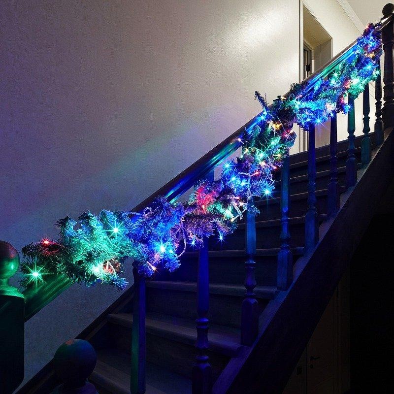 Гирлянда Твинкл Лайт 15 м, прозрачный ПВХ, 120 LED, цвет мультиколор