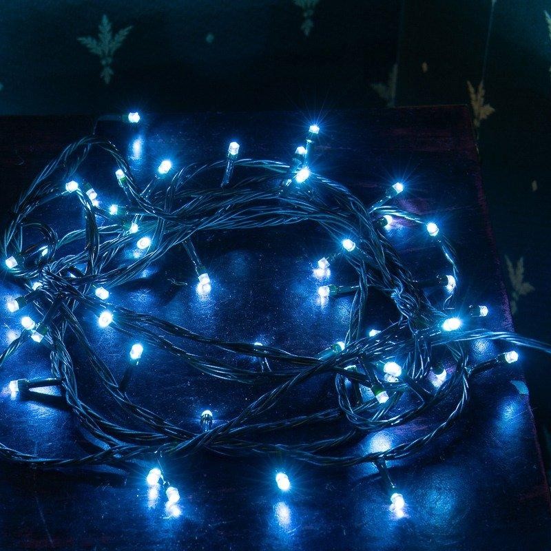 Гирлянда Твинкл Лайт 6 м, темно-зеленый ПВХ, 40 LED, цвет синий