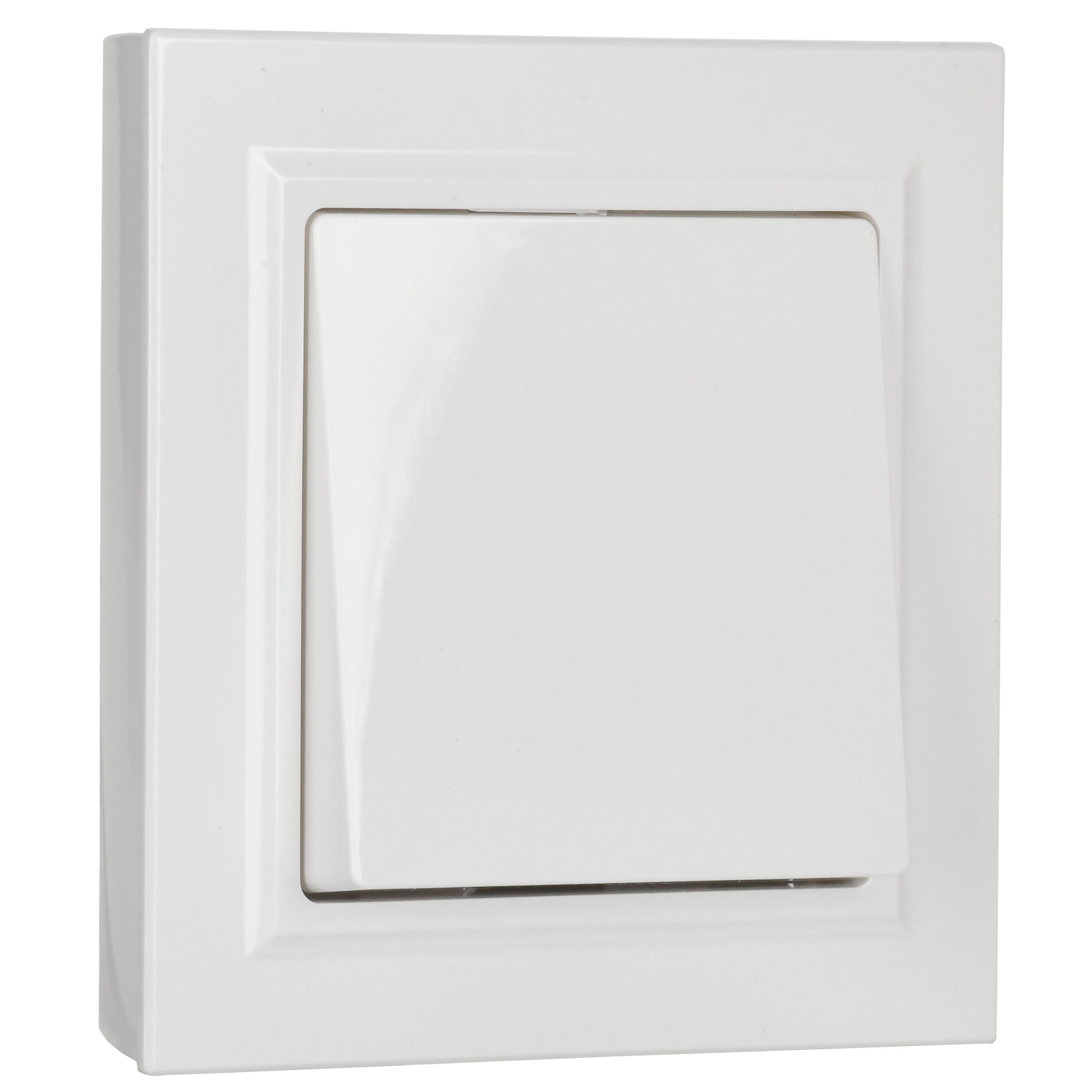 BRITE Выключатель 1-клавишный 10А в сборе ВСР10-1-0-БрБ белый ИЭК