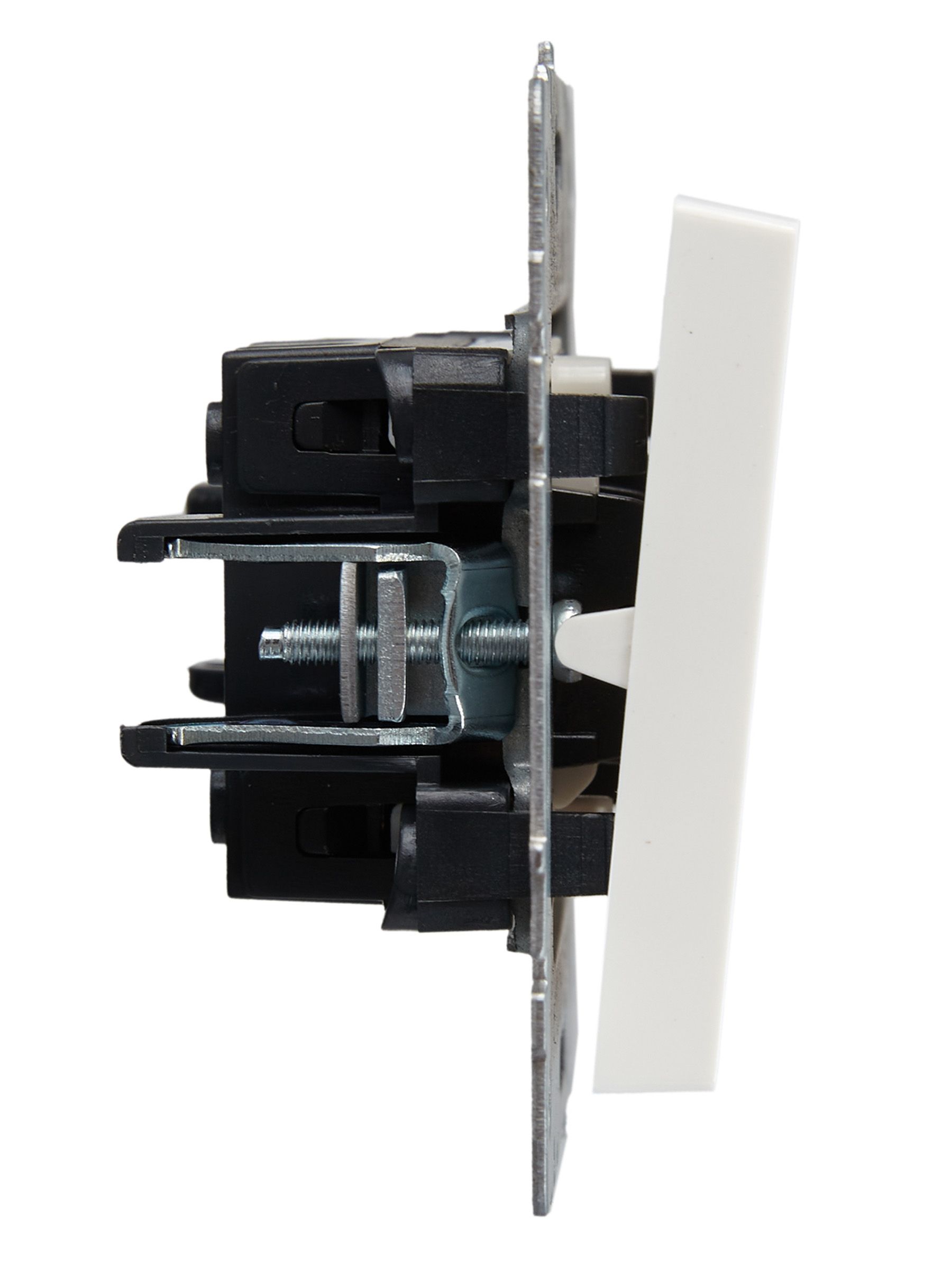 BRITE Выключатель 1-клавишный проходной с индикацией 10А ВС10-1-7-БрБ белый ИЭК