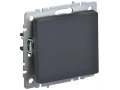 BRITE Выключатель 1-клавишный перекрестный 10А ВС10-1-3-БрГ графит ИЭК