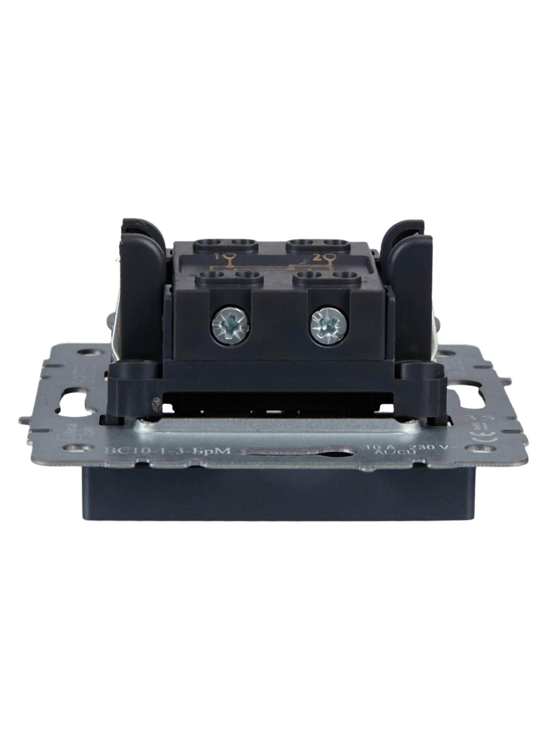 BRITE Выключатель 1-клавишный перекрестный 10А ВС10-1-3-БрМ маренго ИЭК