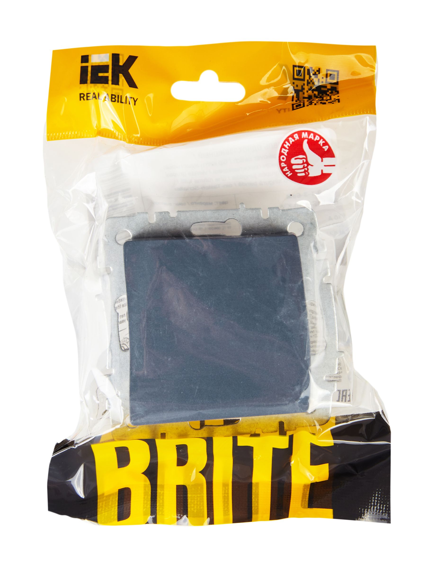 BRITE Выключатель 1-клавишный перекрестный 10А ВС10-1-3-БрМ маренго ИЭК